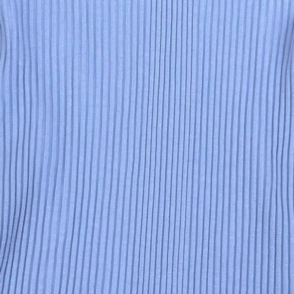 NWT ZARA Halter Neck Ribbed Knot Detail Dress Sz Large Sky Blue - Picture 6 of 6